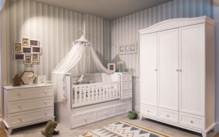 Babyzimmer Set in Weiß